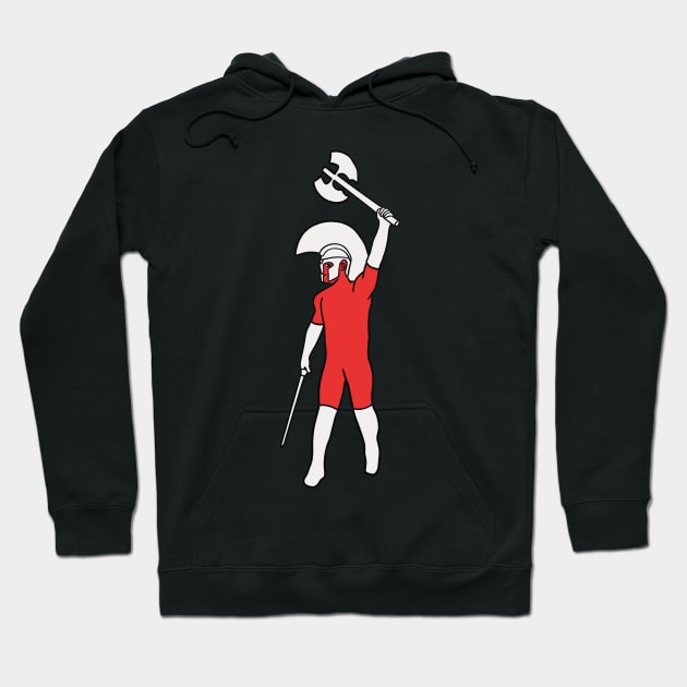 Roman Gladiator Swinging His Axe Hoodie by isstgeschichte